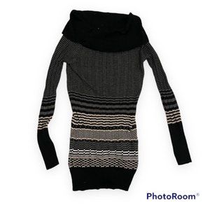 Arden B Striped Cowl Neck Sweater